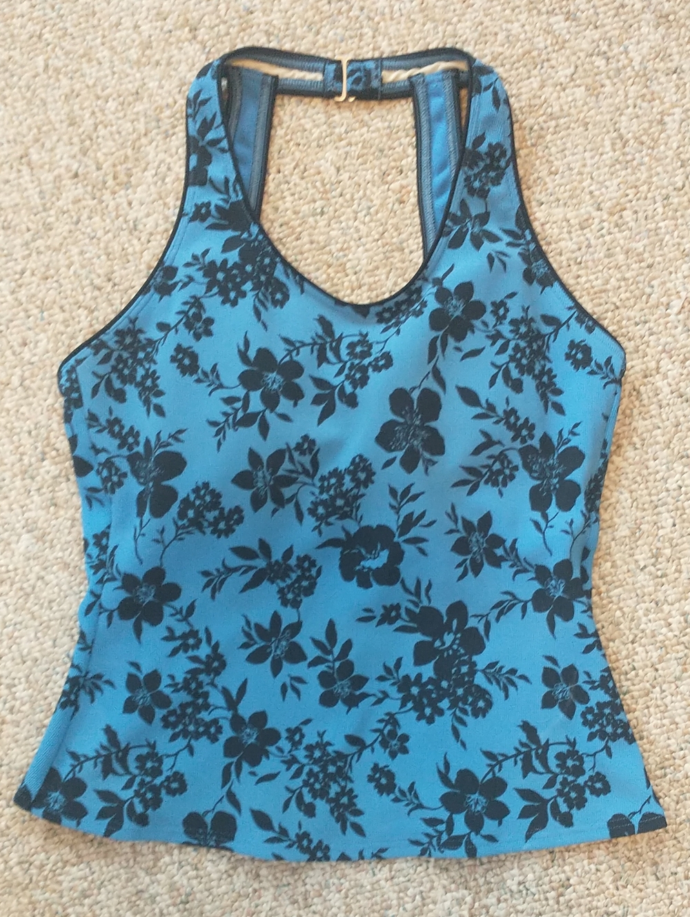 Lands' End   Textured Tankini Swim Top Size 14